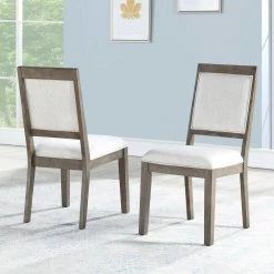 Molly Upholstered Linen Side Chair (Set of 2) by Steve Silver -Steve Silver Online Store beige steve silver accent chairs my400s 31 1000