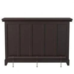 Garcia 38 in. Counter Height Ebony Finish Wood Frame Home Bar with Bottle and Stemware Storage by Steve Silver -Steve Silver Online Store black ebony painted finish steve silver home bars gr560b 44 1000