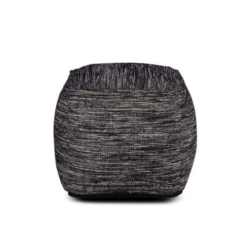 Omari Square Handwoven Pouf by Steve Silver -Steve Silver Online Store black ivory steve silver ottomans mr180p 64 1000