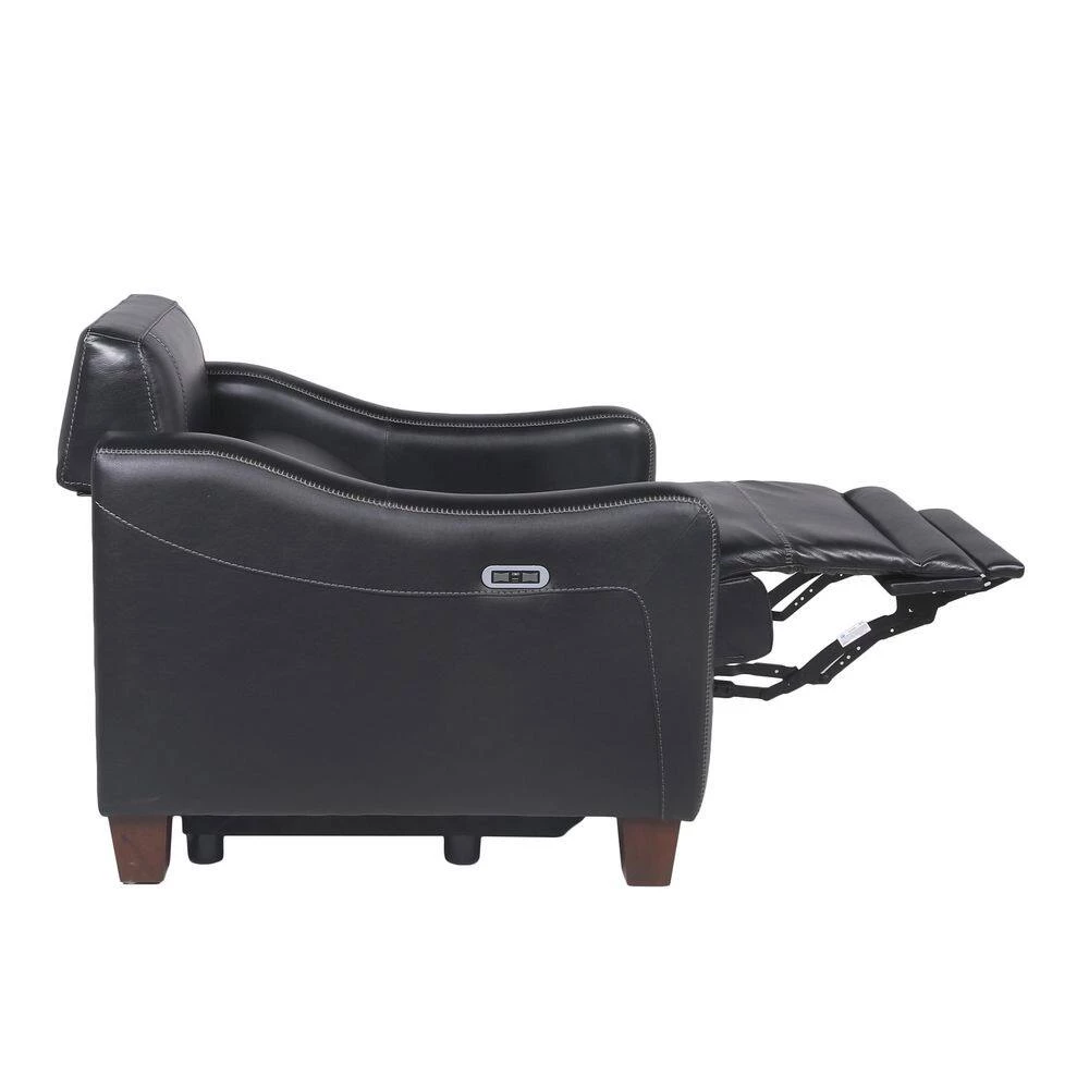 Giorno 35 in. Black Leather Power Recliner with Wall Saver Design by Steve Silver 7 Giorno 35 in. Black Leather Power Recliner with Wall Saver Design by Steve Silver - Image 5