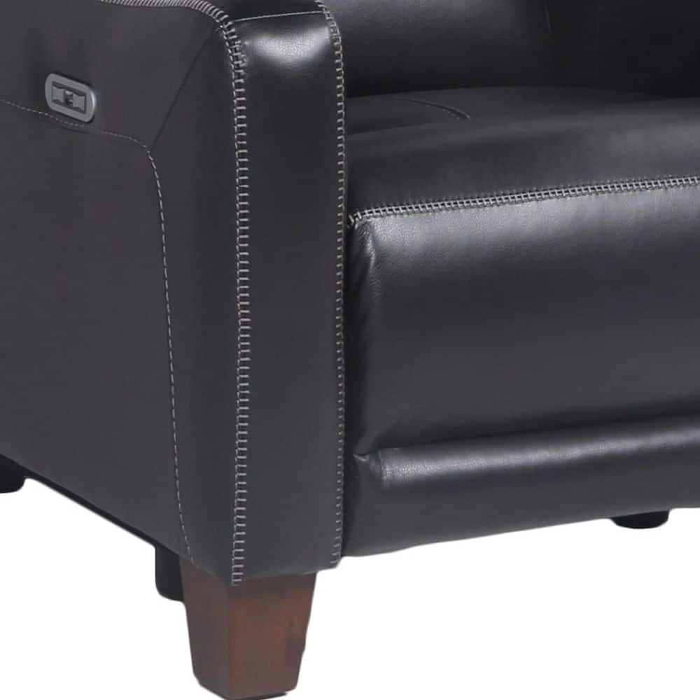 Giorno 35 in. Black Leather Power Recliner with Wall Saver Design by Steve Silver 8 Giorno 35 in. Black Leather Power Recliner with Wall Saver Design by Steve Silver - Image 6