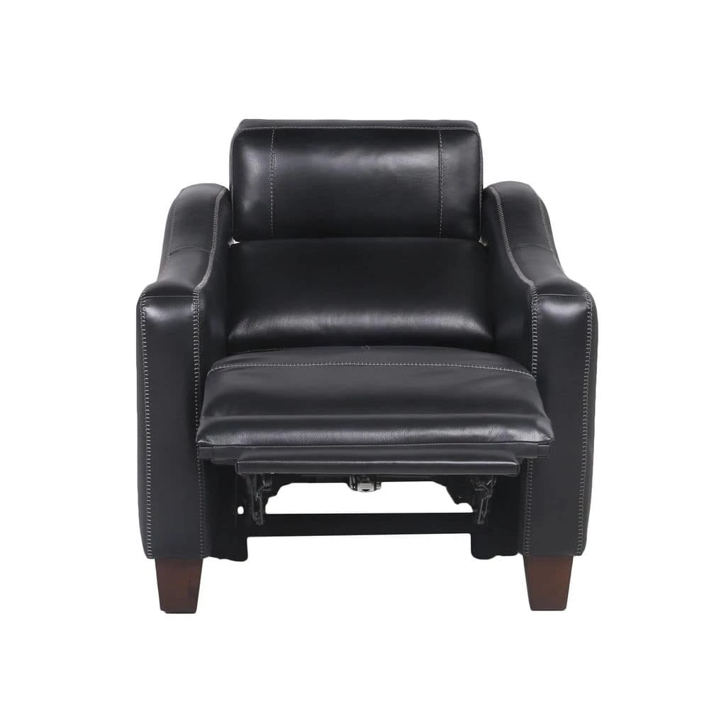 Giorno 35 in. Black Leather Power Recliner with Wall Saver Design by Steve Silver 6 Giorno 35 in. Black Leather Power Recliner with Wall Saver Design by Steve Silver - Image 4