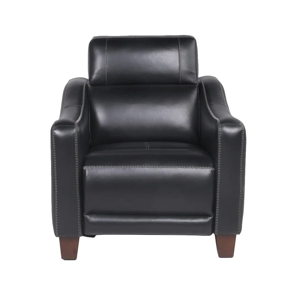 Giorno 35 in. Black Leather Power Recliner with Wall Saver Design by Steve Silver 5 Giorno 35 in. Black Leather Power Recliner with Wall Saver Design by Steve Silver - Image 3