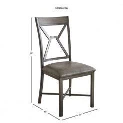 Alamo Black Side Chair (Set of 2) by Steve Silver -Steve Silver Online Store black steve silver accent chairs al450s 4f 1000