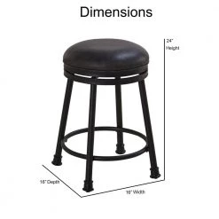 Claire 24 in. Black Base with Brown seat Swivel Counter Stool by Steve Silver 14 Claire 24 in. Black Base with Brown seat Swivel Counter Stool by Steve Silver -Steve Silver Online Store black steve silver bar stools cr540cs 1f 1000