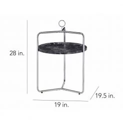 Miro 19.5 in. W Black/Silver Side Table by Steve Silver 10 Miro 19.5 in. W Black/Silver Side Table by Steve Silver -Steve Silver Online Store black steve silver end side tables mr200es c3 1000