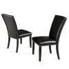 Finley Black Ebony Polyurethane Side Chair (Set of 2) by Steve Silver