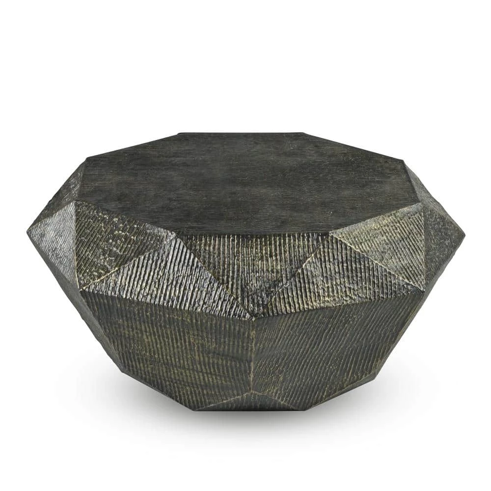 Donato Brass Octagon 36 in. Cocktail Table by Steve Silver 3 Donato Brass Octagon 36 in. Cocktail Table by Steve Silver