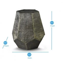 Donato Brass Hexagon 18.5 in. End Table by Steve Silver -Steve Silver Online Store brass steve silver end side tables dt200e 1f 1000