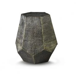 Donato Brass Hexagon 18.5 in. End Table by Steve Silver