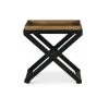 Topeka 24 in. W Brown and Ebony Chairside Table by Steve Silver -Steve Silver Online Store brown and black steve silver end side tables tp100cs 64 1000