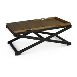 Topeka 49"Lx 28"D Brown and Ebony Cocktail Table by Steve Silver 9 Topeka 49"Lx 28"D Brown and Ebony Cocktail Table by Steve Silver -Steve Silver Online Store brown and ebony steve silver coffee tables tp100c c3 1000