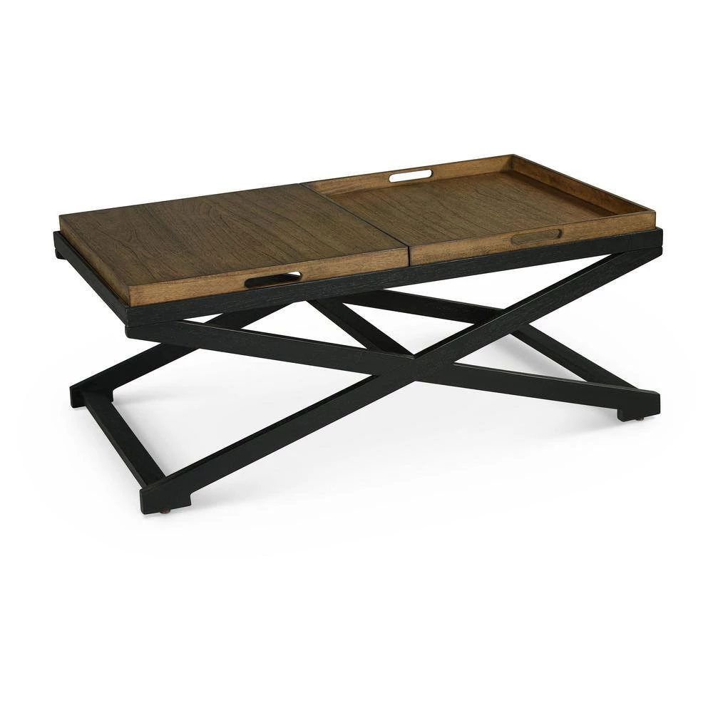 Topeka 49"Lx 28"D Brown and Ebony Cocktail Table by Steve Silver 5 Topeka 49"Lx 28"D Brown and Ebony Cocktail Table by Steve Silver - Image 3