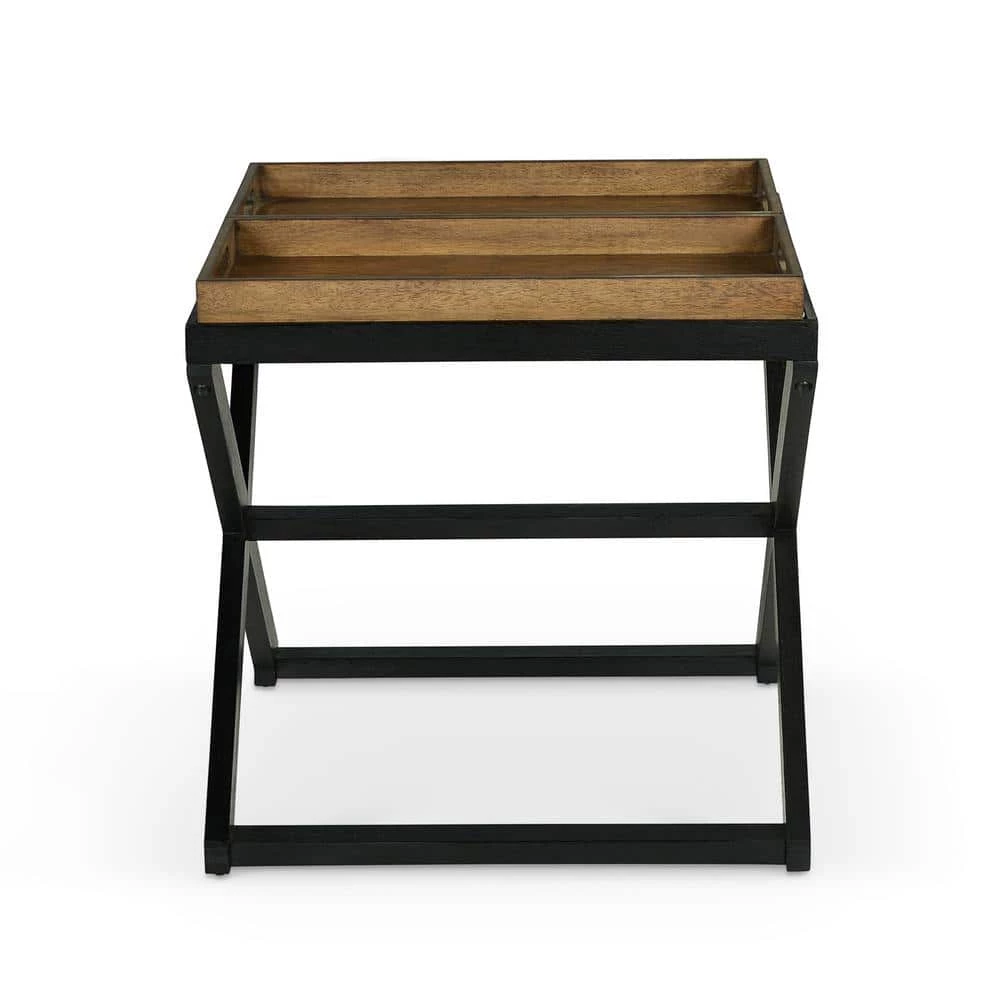 Topeka 24 in. W Brown and Ebony End Table by Steve Silver 7 Topeka 24 in. W Brown and Ebony End Table by Steve Silver - Image 5