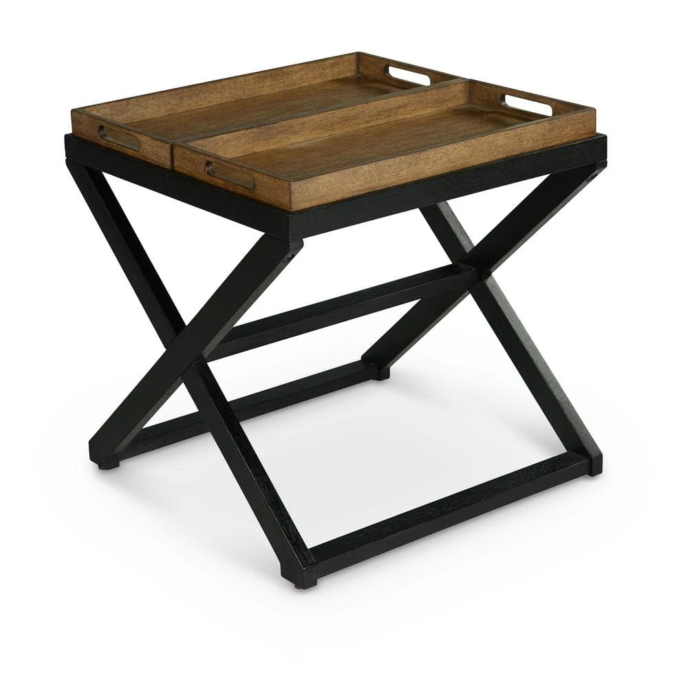 Topeka 24 in. W Brown and Ebony End Table by Steve Silver 8 Topeka 24 in. W Brown and Ebony End Table by Steve Silver - Image 6