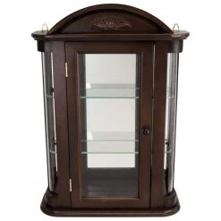 Rosedale Brown Hardwood Wall Curio Accent Cabinet by Design Toscano