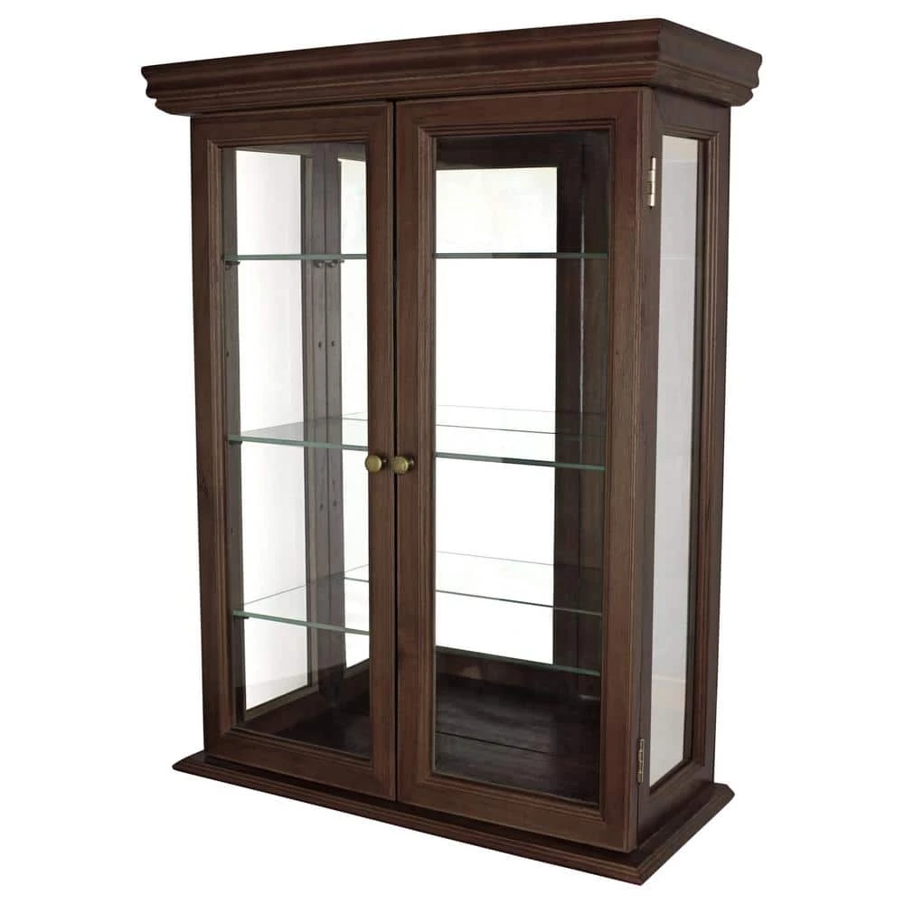 Country Tuscan Brown Hardwood Wall Curio Accent Cabinet by Design Toscano 3 Country Tuscan Brown Hardwood Wall Curio Accent Cabinet by Design Toscano