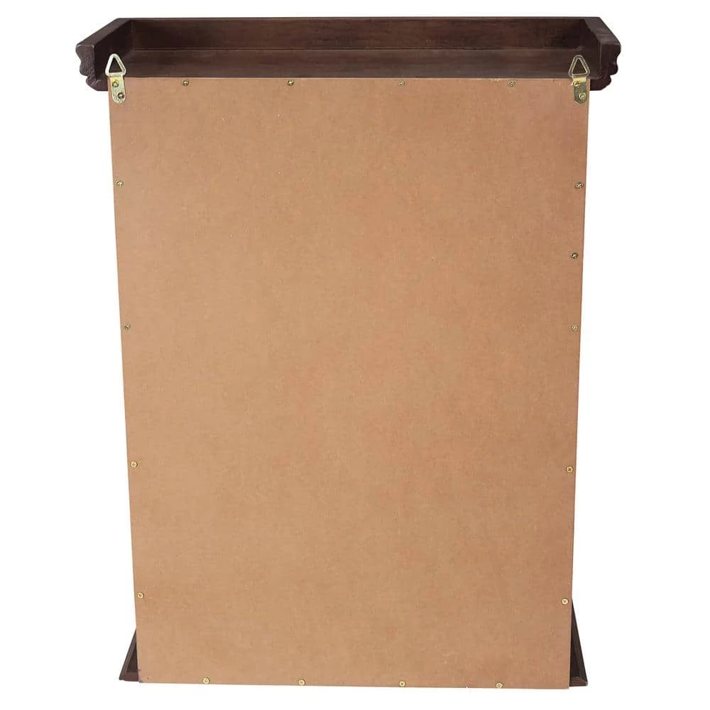 Country Tuscan Brown Hardwood Wall Curio Accent Cabinet by Design Toscano 4 Country Tuscan Brown Hardwood Wall Curio Accent Cabinet by Design Toscano - Image 2