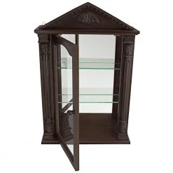 Essex Hall Brown Hardwood Wall Curio Accent Cabinet by Design Toscano -Steve Silver Online Store brown design toscano accent cabinets bn2536 77 1000
