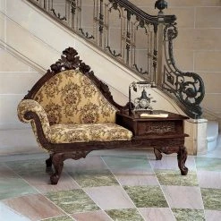 Victorian Brown Cherry Gossip Bench 43 in. H x 54 in. W x 24 in. D by Design Toscano -Steve Silver Online Store brown design toscano bedroom benches af1251 31 1000