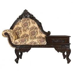 Victorian Brown Cherry Gossip Bench 43 in. H x 54 in. W x 24 in. D by Design Toscano
