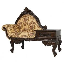 Victorian Brown Cherry Gossip Bench 43 in. H x 54 in. W x 24 in. D by Design Toscano -Steve Silver Online Store brown design toscano bedroom benches af1251 c3 1000