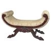 Waldorf Brown Walnut Rolled Arm Bench 26 in. H x 43 in. W x 17.5 in. D by Design Toscano