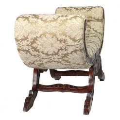 Waldorf Brown Walnut Rolled Arm Bench 26 in. H x 43 in. W x 17.5 in. D by Design Toscano -Steve Silver Online Store brown design toscano bedroom benches gr30313 c3 1000