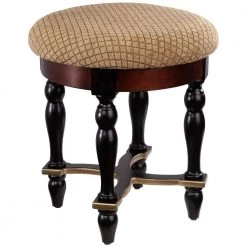 Grand Duchess Brown Boudoir Stool (17.5" H X 15" W X 15" D) by Design Toscano -Steve Silver Online Store brown design toscano makeup vanities mh247 1f 1000