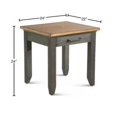 Bear Creek 24" Square Wood End Table Brown by Steve Silver 9 Bear Creek 24" Square Wood End Table Brown by Steve Silver -Steve Silver Online Store brown grey steve silver end side tables bc700eb 40 1000