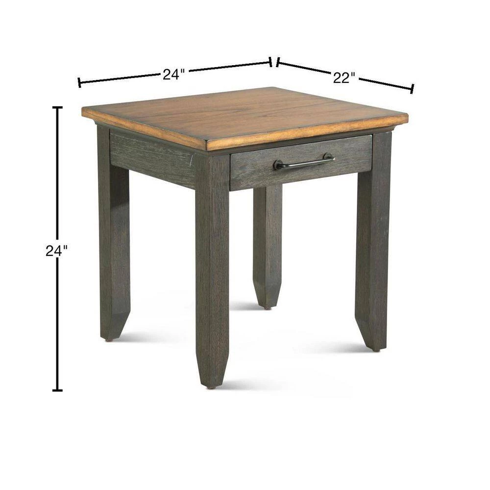 Bear Creek 24" Square Wood End Table Brown by Steve Silver 5 Bear Creek 24" Square Wood End Table Brown by Steve Silver - Image 3