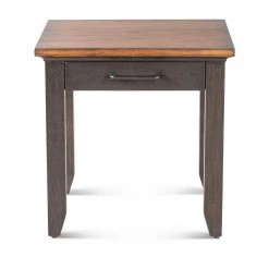 Bear Creek 24" Square Wood End Table Brown by Steve Silver