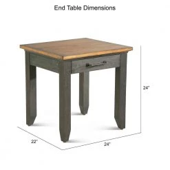 Bear Creek 24" Square Wood End Table Brown by Steve Silver 10 Bear Creek 24" Square Wood End Table Brown by Steve Silver -Steve Silver Online Store brown grey steve silver end side tables bc700eb c3 1000