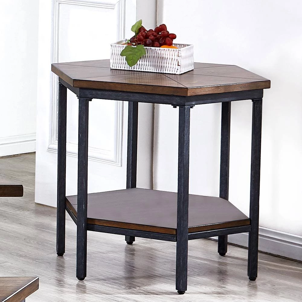 Ultimo Mocha Hexagon End Table by Steve Silver 5 Ultimo Mocha Hexagon End Table by Steve Silver - Image 3