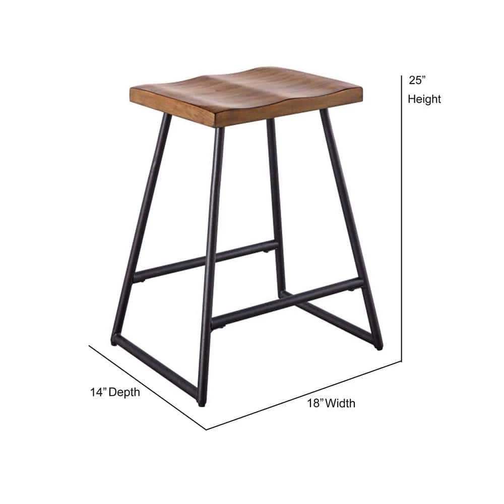 Landon Brown Wooden Counter Stool by Steve Silver 6 Landon Brown Wooden Counter Stool by Steve Silver - Image 4