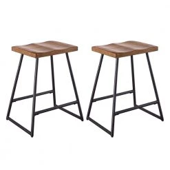 Landon Brown Wooden Counter Stool by Steve Silver