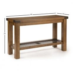 Hailee 48 in. Brown Standard Rectangle Wood Console Table with Shelves by Steve Silver 12 Hailee 48 in. Brown Standard Rectangle Wood Console Table with Shelves by Steve Silver -Steve Silver Online Store brown steve silver console tables ha150s 4f 1000
