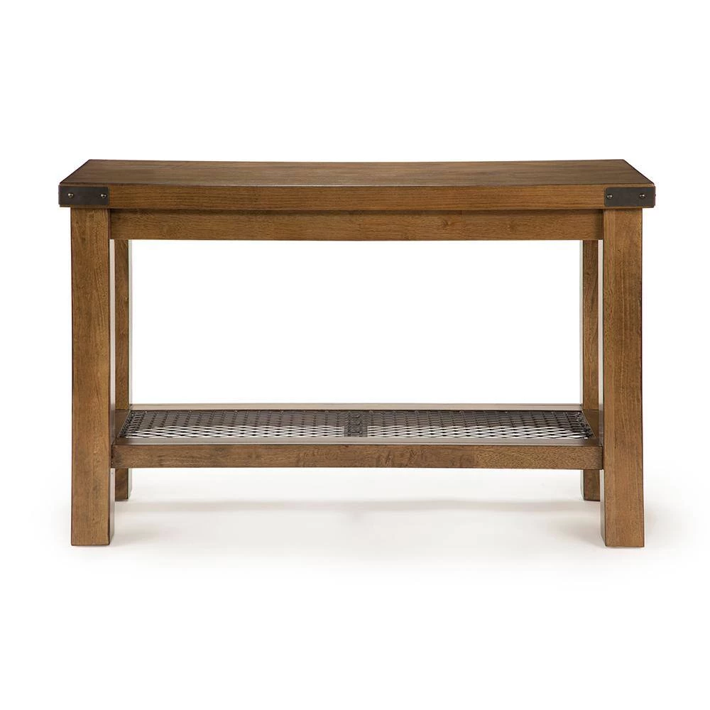 Hailee 48 in. Brown Standard Rectangle Wood Console Table with Shelves by Steve Silver 6 Hailee 48 in. Brown Standard Rectangle Wood Console Table with Shelves by Steve Silver - Image 4
