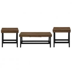 Ralston 3-Piece Caramel and Ebony Occasional Set by Steve Silver