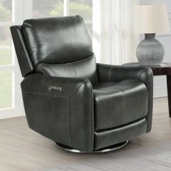 Athens Swivel Power Recliner by Steve Silver -Steve Silver Online Store charcoal steve silver recliners ah850c 31 1000