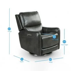 Athens Swivel Power Recliner by Steve Silver -Steve Silver Online Store charcoal steve silver recliners ah850c fa 1000