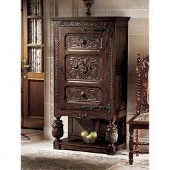 Coat of Arms Brown Revival Armoire by Design Toscano -Steve Silver Online Store cherry design toscano accent cabinets af4546 31 1000