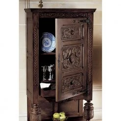 Coat of Arms Brown Revival Armoire by Design Toscano -Steve Silver Online Store cherry design toscano accent cabinets af4546 77 1000