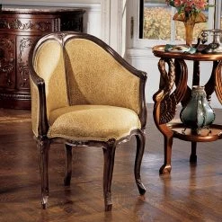 Louis XV Fauteuil De Cherry Mahogany Bureau Chair by Design Toscano -Steve Silver Online Store cherry design toscano accent chairs af1557 31 1000
