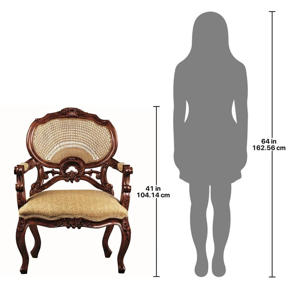 Chateau Marquee Cherry Mahogany Occasional Chair by Design Toscano 6 Chateau Marquee Cherry Mahogany Occasional Chair by Design Toscano - Image 4