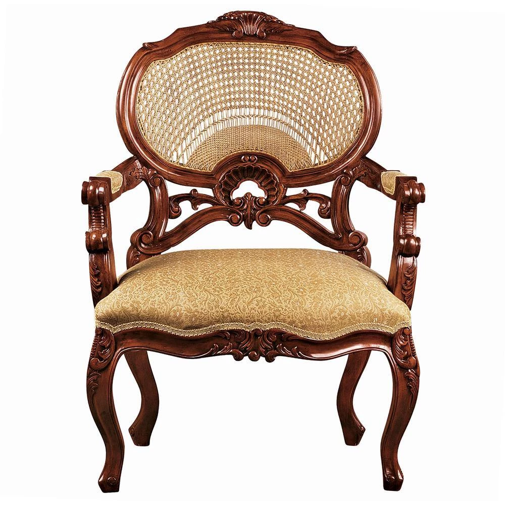 Chateau Marquee Cherry Mahogany Occasional Chair by Design Toscano 4 Chateau Marquee Cherry Mahogany Occasional Chair by Design Toscano - Image 2