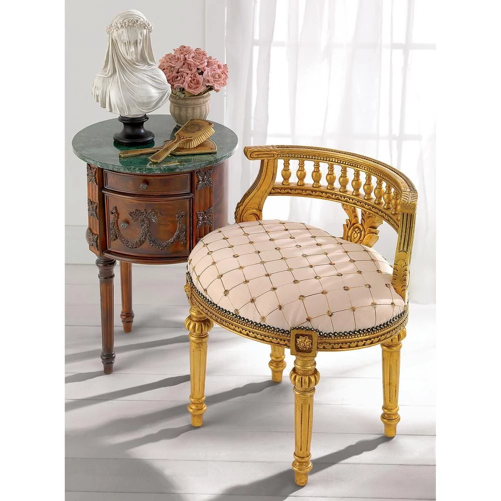 Mademoiselle Cezanne's Cherry Hardwood French Slipper Chair by Design Toscano 8 Mademoiselle Cezanne's Cherry Hardwood French Slipper Chair by Design Toscano - Image 6