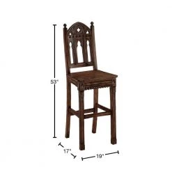 Sudbury 53 in. Brown High Back Mahogany Bar Height Bar Stool with Wooden Seat (Set of 2) by Design Toscano 9 Sudbury 53 in. Brown High Back Mahogany Bar Height Bar Stool with Wooden Seat (Set of 2) by Design Toscano -Steve Silver Online Store cherry design toscano bar stools af966445 40 1000