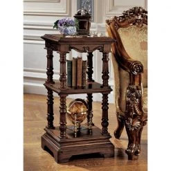 The Lord Pimlicoe 36 in. Cherry Mahogany 2 Shelf Standard Etagere by Design Toscano -Steve Silver Online Store cherry design toscano bookcases bookshelves af8081 31 1000