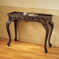 Filigree 41 in. Brown Standard Rectangle Top Wood Console Table by Design Toscano -Steve Silver Online Store cherry design toscano console tables af7266 31 1000